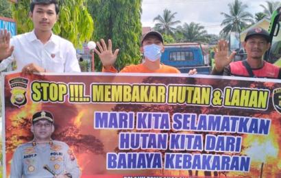 Cegah Karhutla, Polsek Putri Hijau Rutin Laksanakan Imbauan