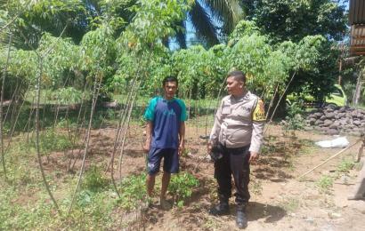 Sambang Warga Tanaman Pangan Lestari Bhabinkamtibmas Polsek Giri Mulya Turun Langsung ke Desa