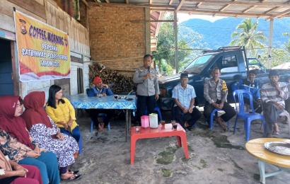 Sat Binmas Polres Lebong Coffee Morning di Desa Ketenong I