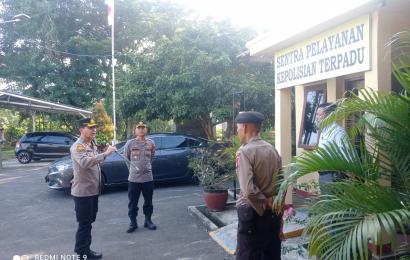 Cek Kesiapan Pelayanan Publik, Kapolresta Bengkulu Sidak Polsek Ratu Samban