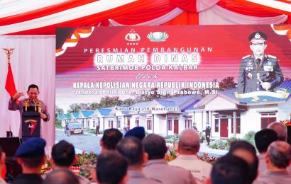 Kapolri Resmikan Pembangunan Asrama Brimob Polda Kalimantan Barat 