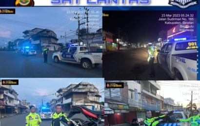 Personil Polres Bengkulu Selatan Laksanakan Patroli Cegah Balap Liar 