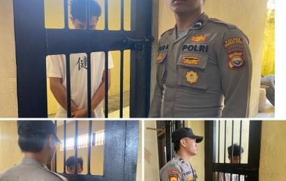 Personel Polsek Batik Nau Cek Tahanan Tiap Jam