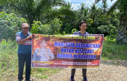 Cegah Karhutlah Polsek Kerkap Laksanakan Sosialisasi Pada Masyarakat