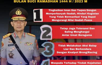 4 Imbauan Kapolda Bengkulu Dalam Rangka Menjaga Situasi Kamtibmas di Bulan Ramadan 1444 H