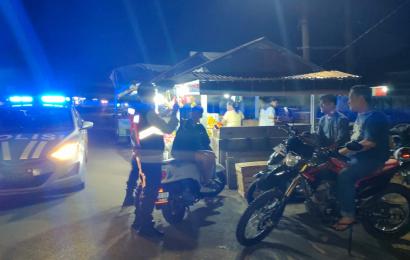 Polsek Lais Laksanakan Patroli Blue Light Cegah Balap Liar