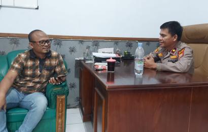 Sinergi Informasi, Kapolsek Teluk Segara Terima Kunjungan Ketua SMSI 