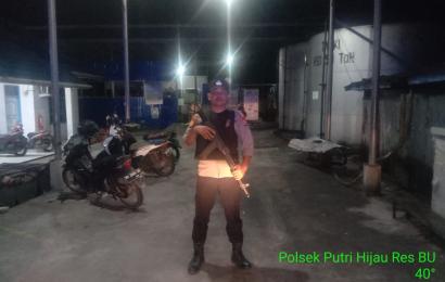Cegah Kejahatan, Polsek Putri Hijau Giatkan Patroli Malam
