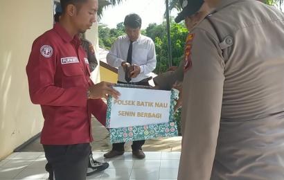 Polsek Batik Nau Giat Gerakan Berinfaq dan Bersedekah di Pagi Hari