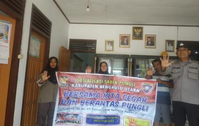 Bhabinkamtibmas Polsek Putri Hijau Rutin Sosialisasi Saber Pungli