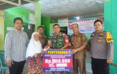 Bersinergi Bhabinkamtibmas dan Babinsa Monitoring Penerima BLT - DD  