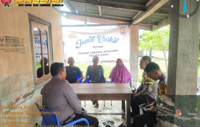 Tampung Keluhan Warga, Polsek Tanjung Kemuning Gelar Jumat Curhat