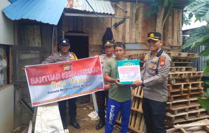 Polsek Gading Cempaka Distribusikan Bantuan Kemanusiaan untuk Negeri
