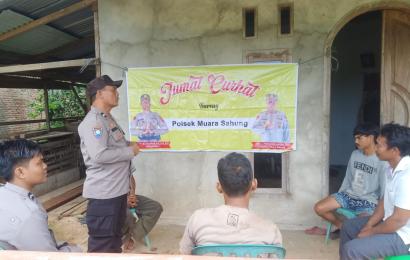 Polsek Muara Sahung Gelar Jumat Curhat Bersama Komunitas Ojek