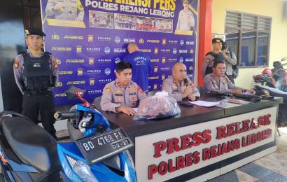 Polres Rejang Lebong saat press release