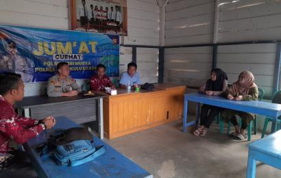 Jumat Curhat, Kapolsek Giri Mulya Sambangi Sekre BPD Desa Tanjung Anom untuk Ciptakan Kamtibmas Selama Bulan Ramadhan