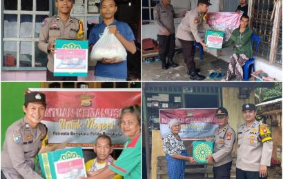 4 Polsek Polresta Bengkulu Kembali Distribusikan Bansos ke Warga yang Membutuhkan