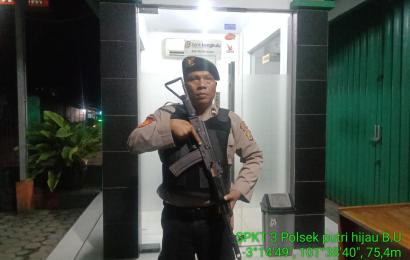 Anggota Polsek Putri Hijau Berikan Pengamanan Objek Vital 