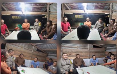 Sambang Warga, Polsek Muara Bangkahulu Berikan  Imbauan Kamtibmas Antisipasi 3C