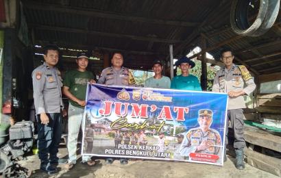 Polsek Kerkap Jumat Curhat dengan Warga Desa Perbo 