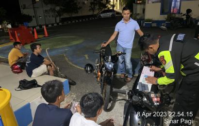 Satlantas Polres Kaur Tertibkan Kendaraan yang Menggunakan Knalpot Brong