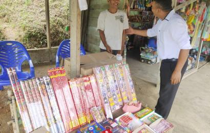 Tindak Lanjuti Curhatan Warga, Polsek Lais Laksanakan Razia Petasan