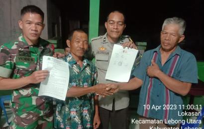 Bhabinkamtibmas Polsek Lebong Utara Problem Solving Perselisihan Warga