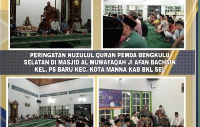 Kapolsek Kota Manna Menghadiri Peringatan Nuzulul Quran 1444 H di Masjid Muwafaqah Mariaffan