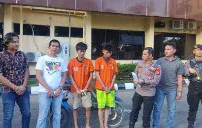 Polresta Bengkulu saat press release tersangka