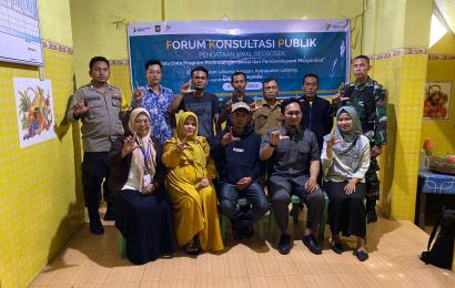 Bhabinkamtibmas Bripka Mardianto Hadiri Forum Konsultasi Publik di Desa Turan Tiging