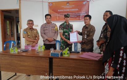 Bhabinkamtibmas  Bripka Hartawan Hadiri Rapat Pleno Terbuka DPSHP