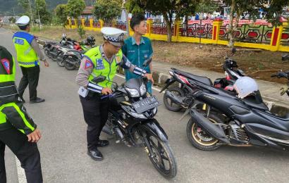 Satlantas Polres Lebong Laksanakan Penindakan Pelanggar Lalu Lintas, 13 Kendaraan Diamankan