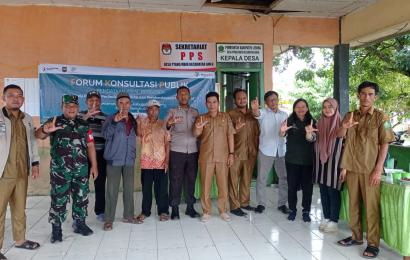 Bhabinkamtibmas Polsek Lebong Utara Hadiri Forum Konsultasi Publik