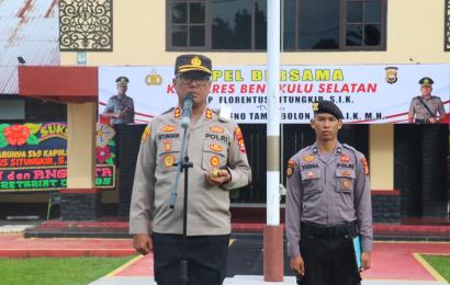 Kapolres Bengkulu Selatan Ajak Personel Tanamkan Disiplin Dalam Bertugas 