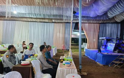 Pastikan Aman, Kapolsek Padang Jaya Monitoring Acara Hajatan Warga