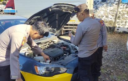 Pastikan Kendaraan Siap Digunakan, Kapolsek Cek Ranmor Dinas