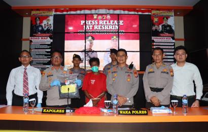 Polres BS saat press release