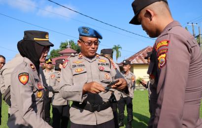Gelar Gaktibplin, Propam Polres Bengkulu Utara Cek Kelengkapan Anggota 