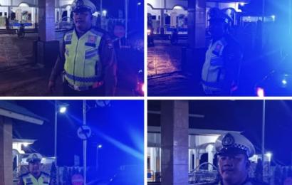 KRYD Subuh, Satlantas Patroli Diseputaran Masjid Jamik dan Masjid At Taqwa