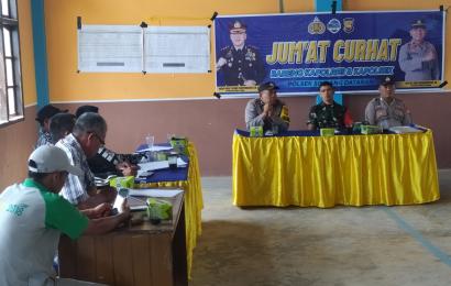 Jumat Curhat, Polsek Sindang Dataran Sampaikan Imbaun Kamtibmas 