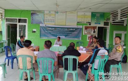 Bhabinkamtibmas Polsek Lebong Tengah Hadiri Forum Konsultasi Publik 