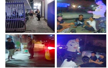 Cegah Gangguan Kamtibas, Polsek Ratu Agung Patroli Malam 