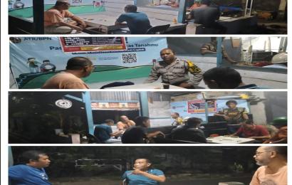 Jalin Sinergi dan Koordinasi, Bhabinkamtibmas Polsek Ratu Agung  Kontrol Pos Kamling 