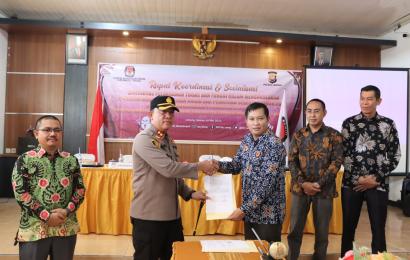 Polres Lebong dan KPU Gelar Rakor Sukseskan Pemilu 2024 dan Teken PKS