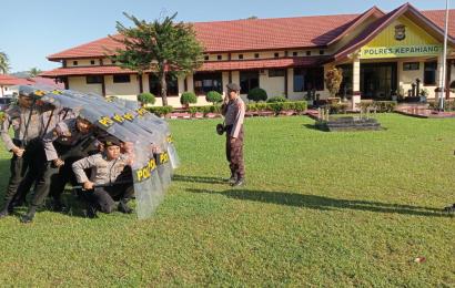 Asah Kemampuan dan Keterampilan, Personel Samapta Polres Kepahiang Laksanakan Pelatihan Dalmas