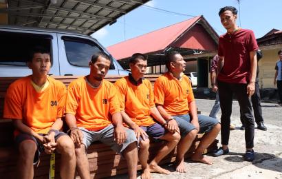 Empat terduga pelaku diamankan polisi