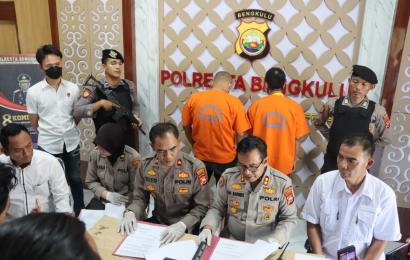 Polresta Bengkulu saat press release
