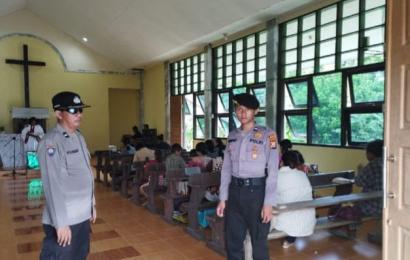 Kenaikan Isa Al-Masih, Polsek Enggano Laksanakan Pengamanan Gereja