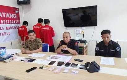 Polda Bengkulu saat merilis kasus Narkoba