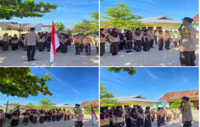Bhabinkamtibmas Polsek Muara Bangkahulu Berikan Materi Ke Siswa SDN 103 Kota Bengkulu